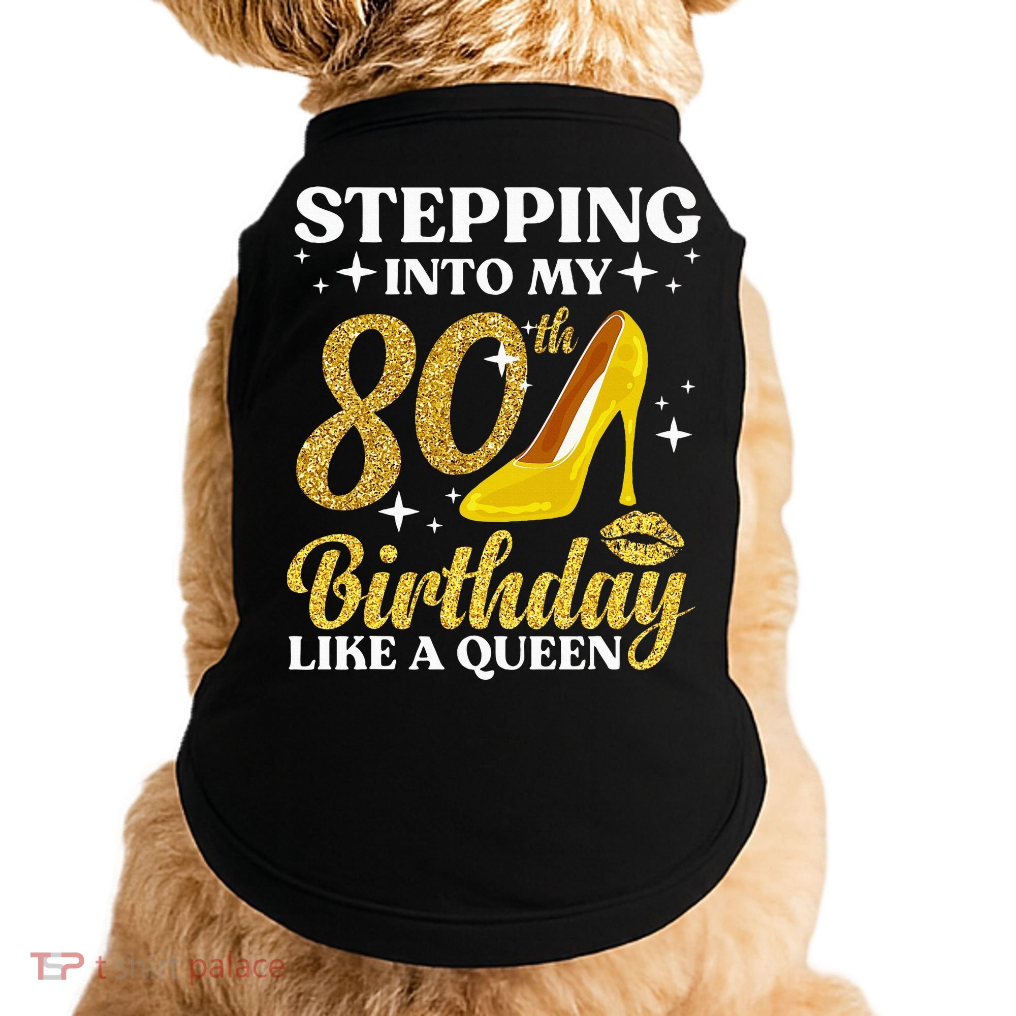 80th Birthday Art For Ladies Turning 80 Gag Doggie Tank