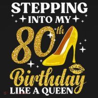 80th Birthday Art For Ladies Turning 80 Gag Ornament thumb 1