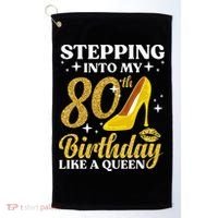 80th Birthday Art For Ladies Turning 80 Gag Golf Towel thumb 0