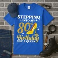 80th Birthday Art For Ladies Turning 80 Gag Tall T-Shirt thumb 3
