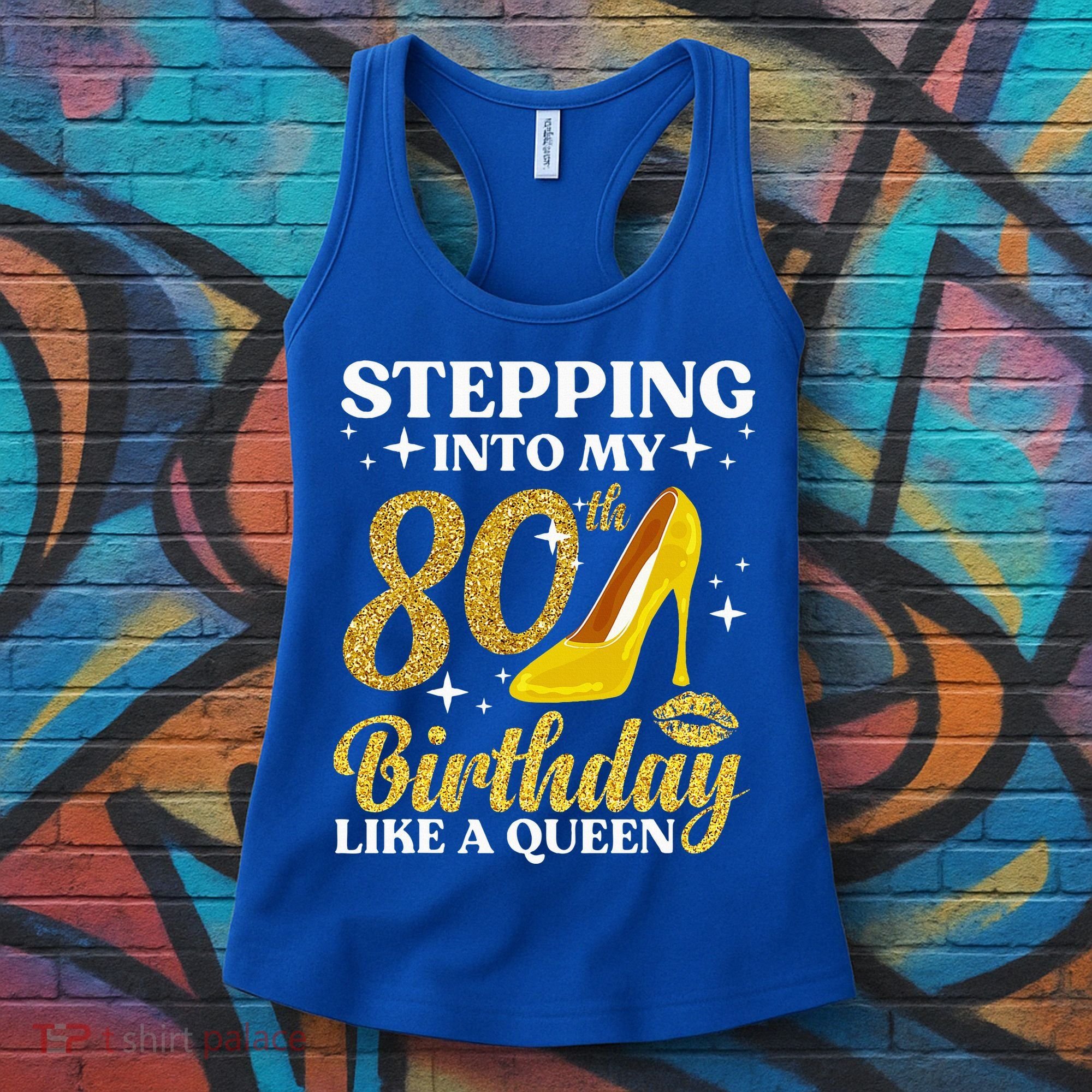80th Birthday Art For Ladies Turning 80 Gag Women's Tank Top
