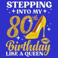 80th Birthday Art For Ladies Turning 80 Gag Women's V-Neck T-Shirt thumb 3