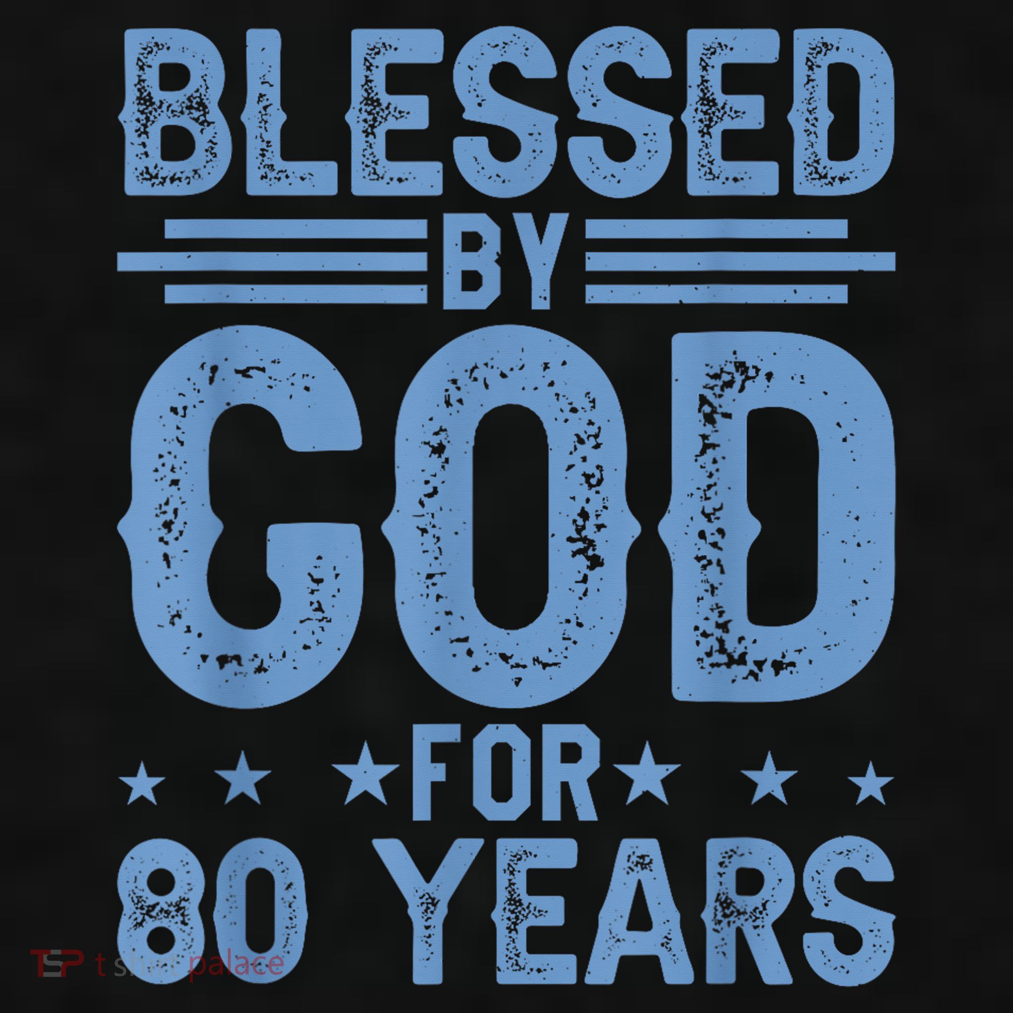 80th Birthday Blessed By God For 80 Years Ladies PosiCharge Tri-Blend Wicking Tank