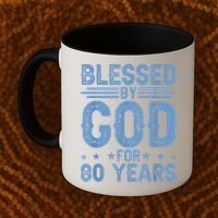 80th Birthday Blessed By God For 80 Years Coffee Mug thumb 2