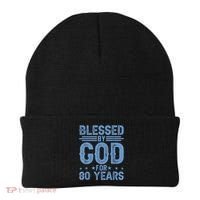80th Birthday Blessed By God For 80 Years Beanie thumb 0