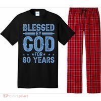 80th Birthday Blessed By God For 80 Years Pajama Set thumb 0