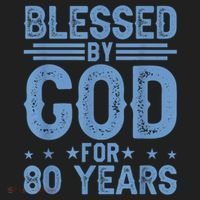 80th Birthday Blessed By God For 80 Years Golf Towel thumb 3