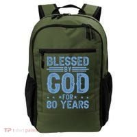80th Birthday Blessed By God For 80 Years Backpack thumb 0