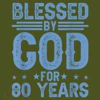 80th Birthday Blessed By God For 80 Years Mousepad thumb 1