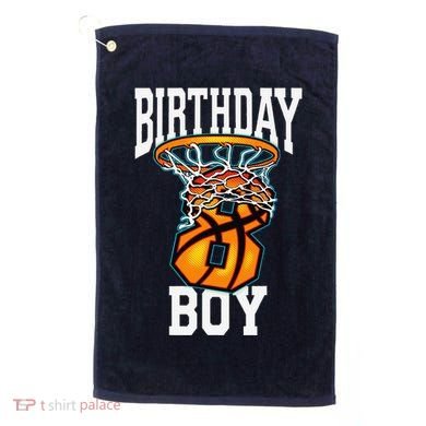 8th Birthday Basketball 8 Years Old Gift Golf Towel