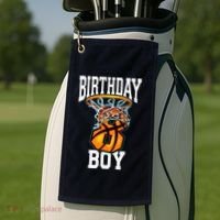 8th Birthday Basketball 8 Years Old Gift Golf Towel thumb 2