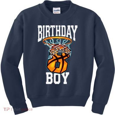 8th Birthday Basketball 8 Years Old Gift Kids Sweatshirt