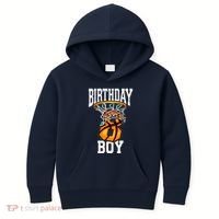 8th Birthday Basketball 8 Years Old Gift Kids Hoodie thumb 0