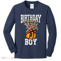 8th Birthday Basketball 8 Years Old Gift Kids Long Sleeve Shirt thumb 0