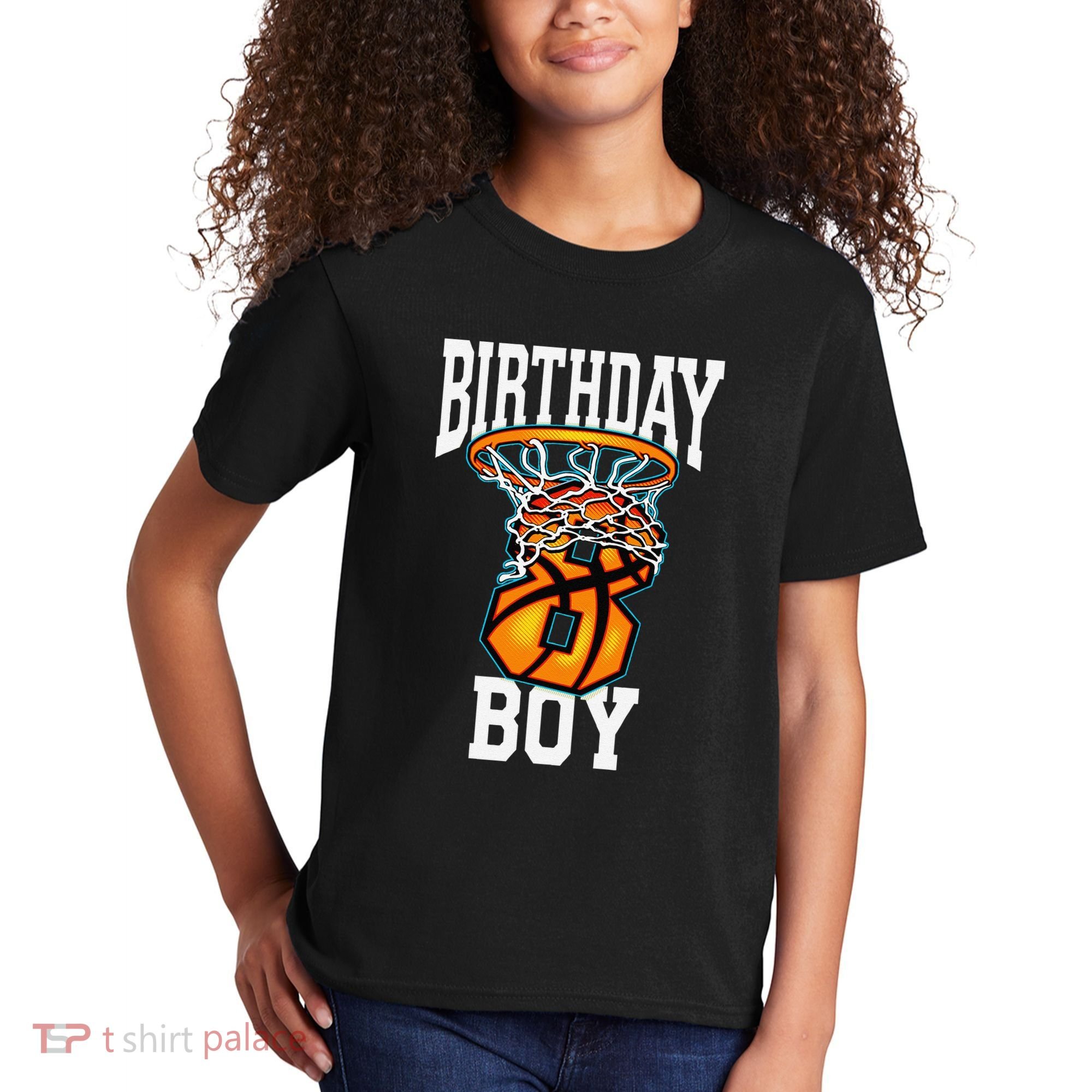 8th Birthday Basketball 8 Years Old Gift Kids T-Shirt