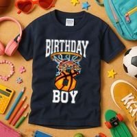 8th Birthday Basketball 8 Years Old Gift Kids T-Shirt thumb 3