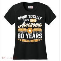 80th Birthday Being Totally Awesome Since 1946 Special Edition  Women's Cooling Performance Crew T-Shirt thumb 0