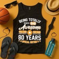 80th Birthday Being Totally Awesome Since 1946 Special Edition  Tank Top thumb 4