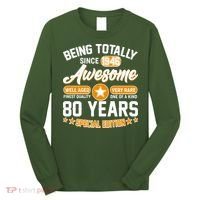 80th Birthday Being Totally Awesome Since 1946 Special Edition  Long Sleeve Shirt thumb 0