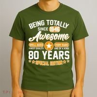80th Birthday Being Totally Awesome Since 1946 Special Edition  T-Shirt thumb 3