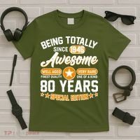 80th Birthday Being Totally Awesome Since 1946 Special Edition  T-Shirt thumb 5