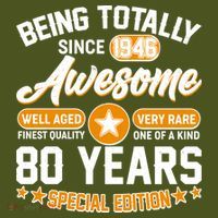 80th Birthday Being Totally Awesome Since 1946 Special Edition  Mousepad thumb 1