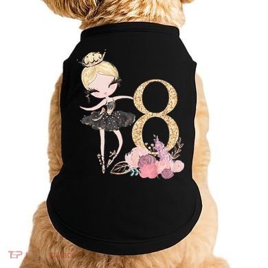 8th Birthday Ballerina Dancer Ballet Black Tutu Doggie Tank