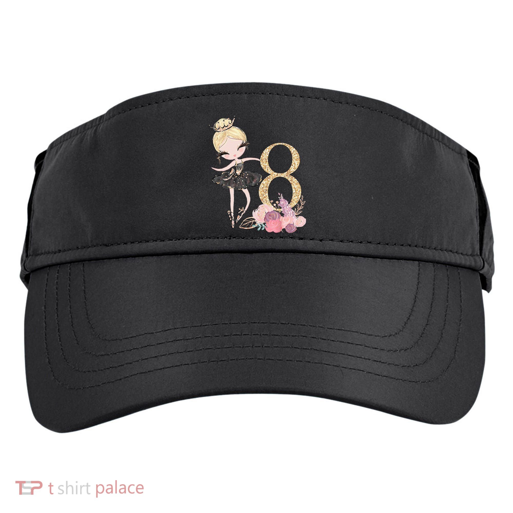 8th Birthday Ballerina Dancer Ballet Black Tutu Adult Drive Performance Visor
