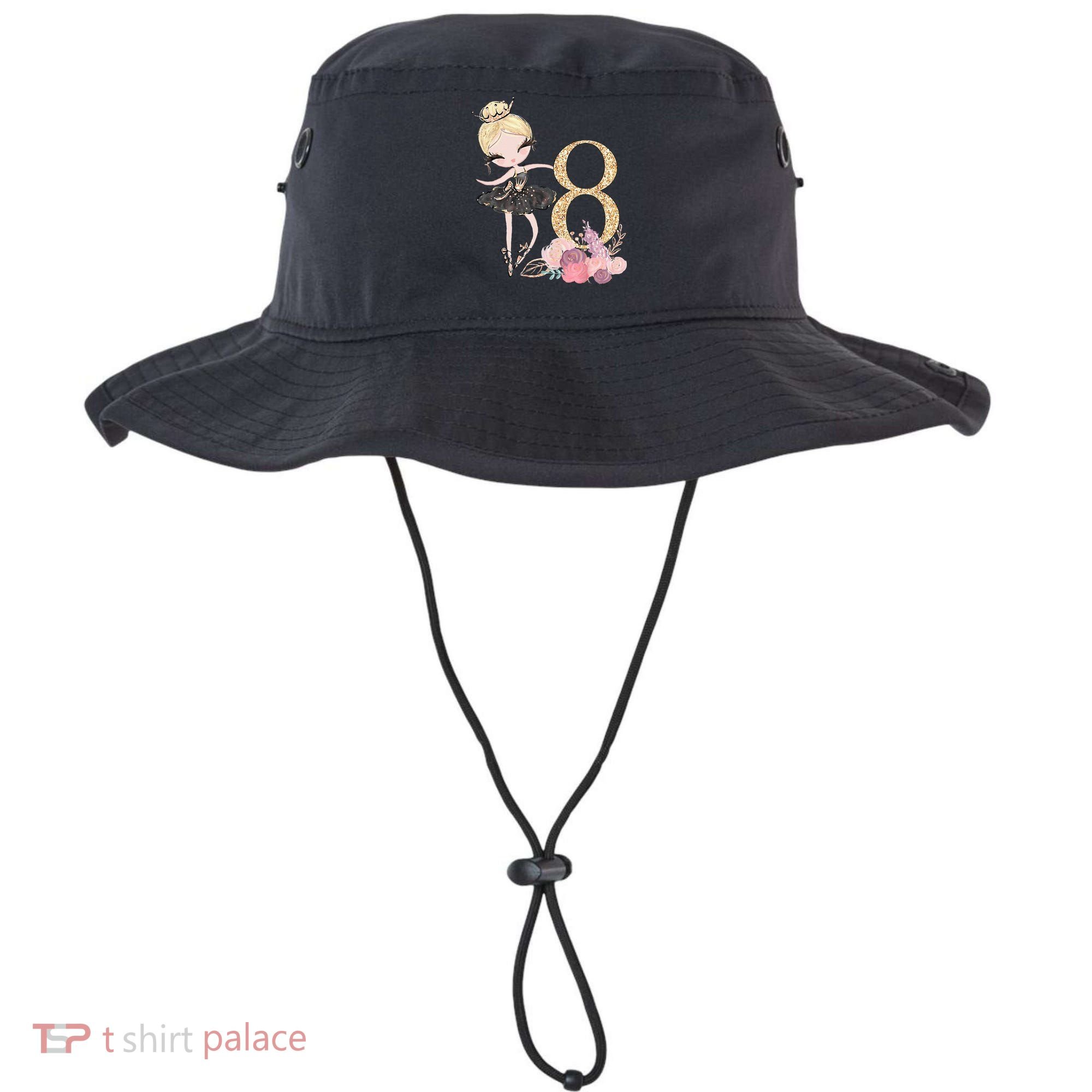 8th Birthday Ballerina Dancer Ballet Black Tutu Bucket Hat