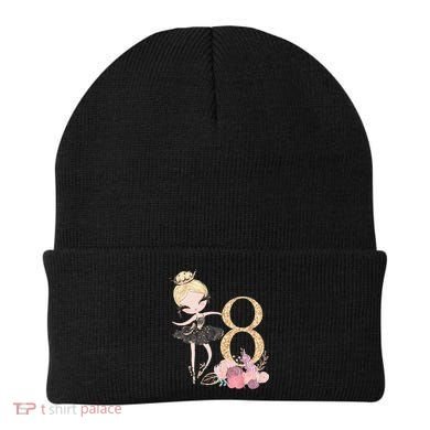8th Birthday Ballerina Dancer Ballet Black Tutu Beanie