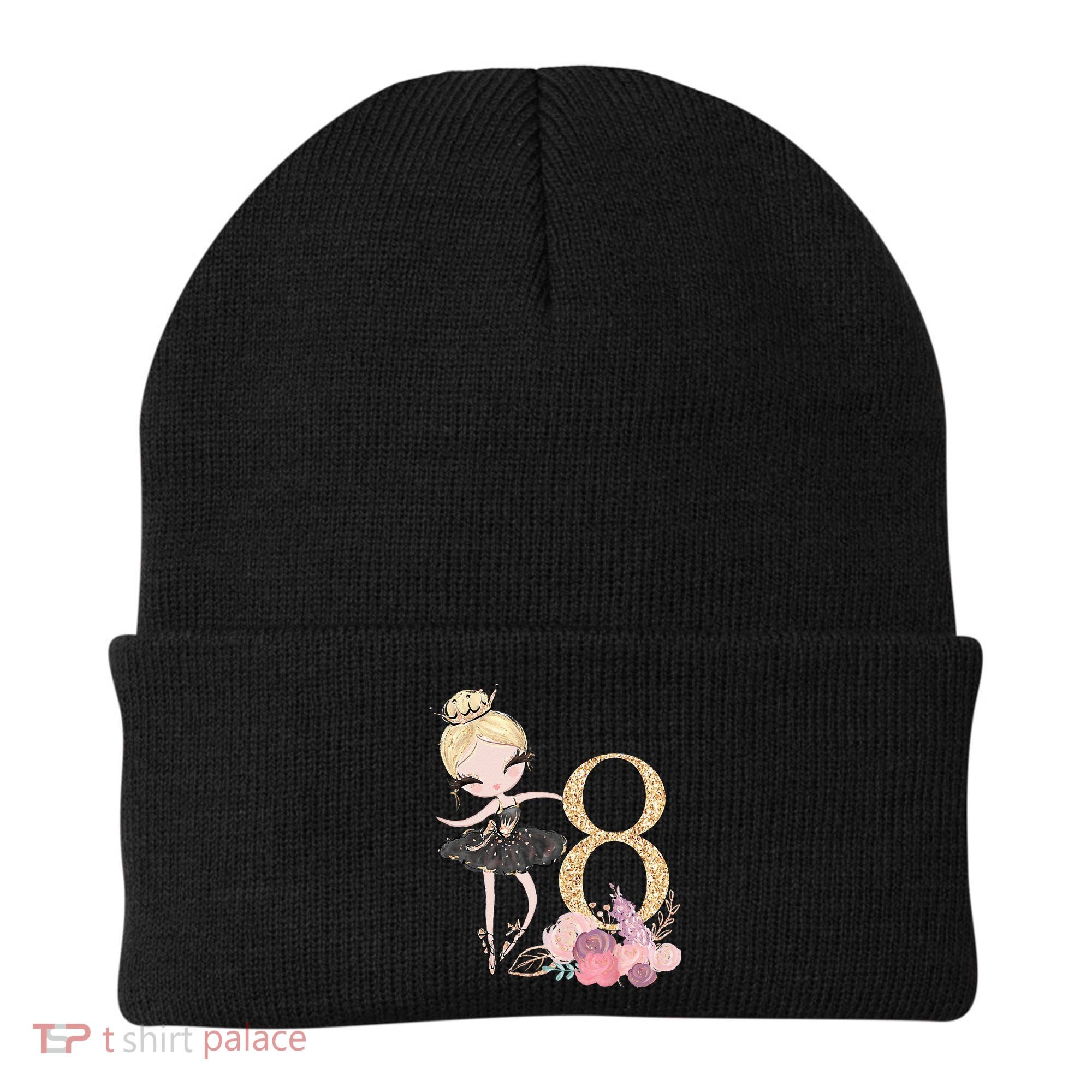 8th Birthday Ballerina Dancer Ballet Black Tutu Beanie