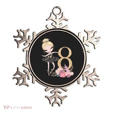 8th Birthday Ballerina Dancer Ballet Black Tutu Ornament