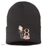 8th Birthday Ballerina Dancer Ballet Black Tutu Sustainable Knit Beanie thumb 0