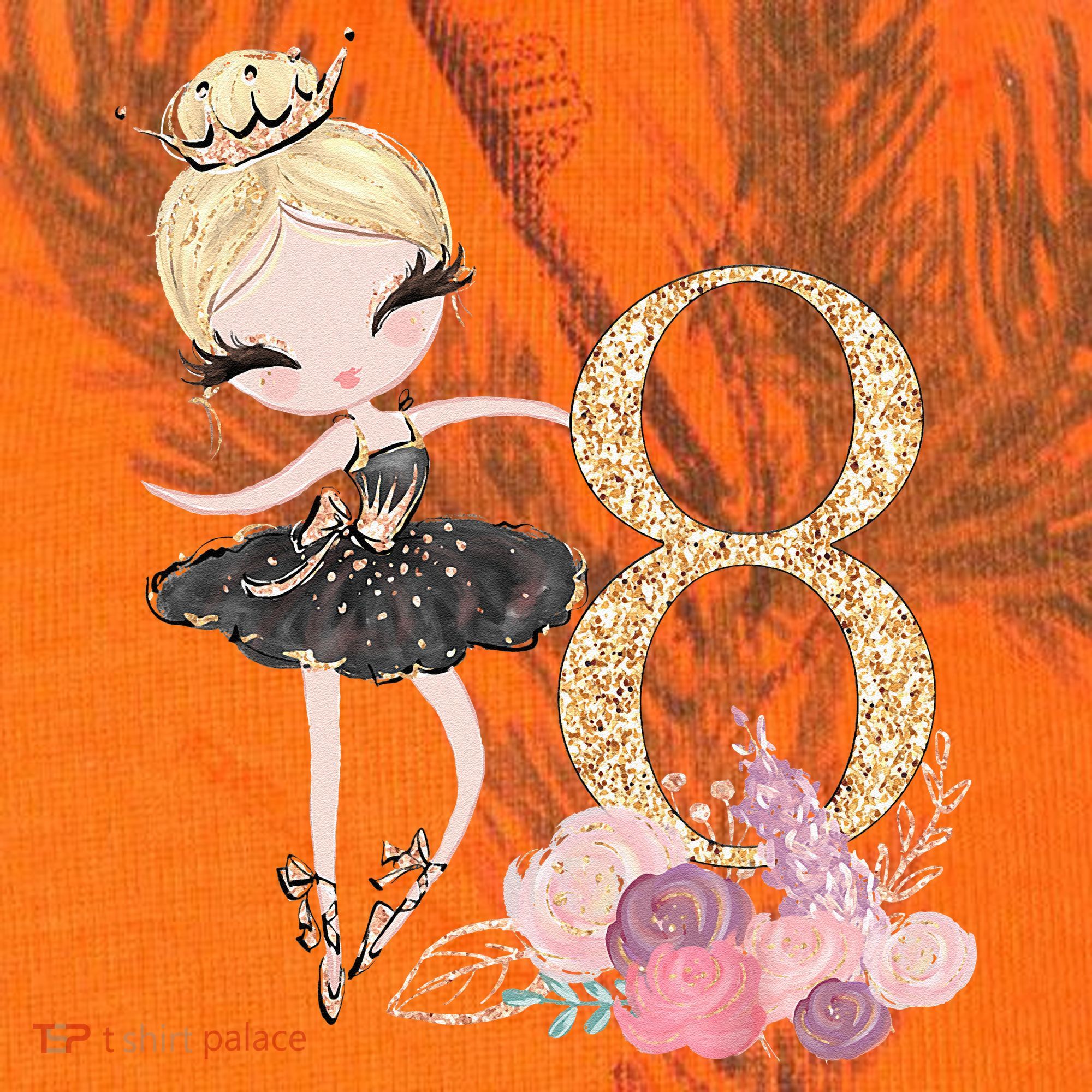 8th Birthday Ballerina Dancer Ballet Black Tutu Kati Licensed 12" Camo Cuffed Beanie