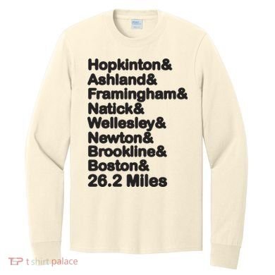 8 Boroughs Boston Running Marathon Running Long Sleeve Shirt