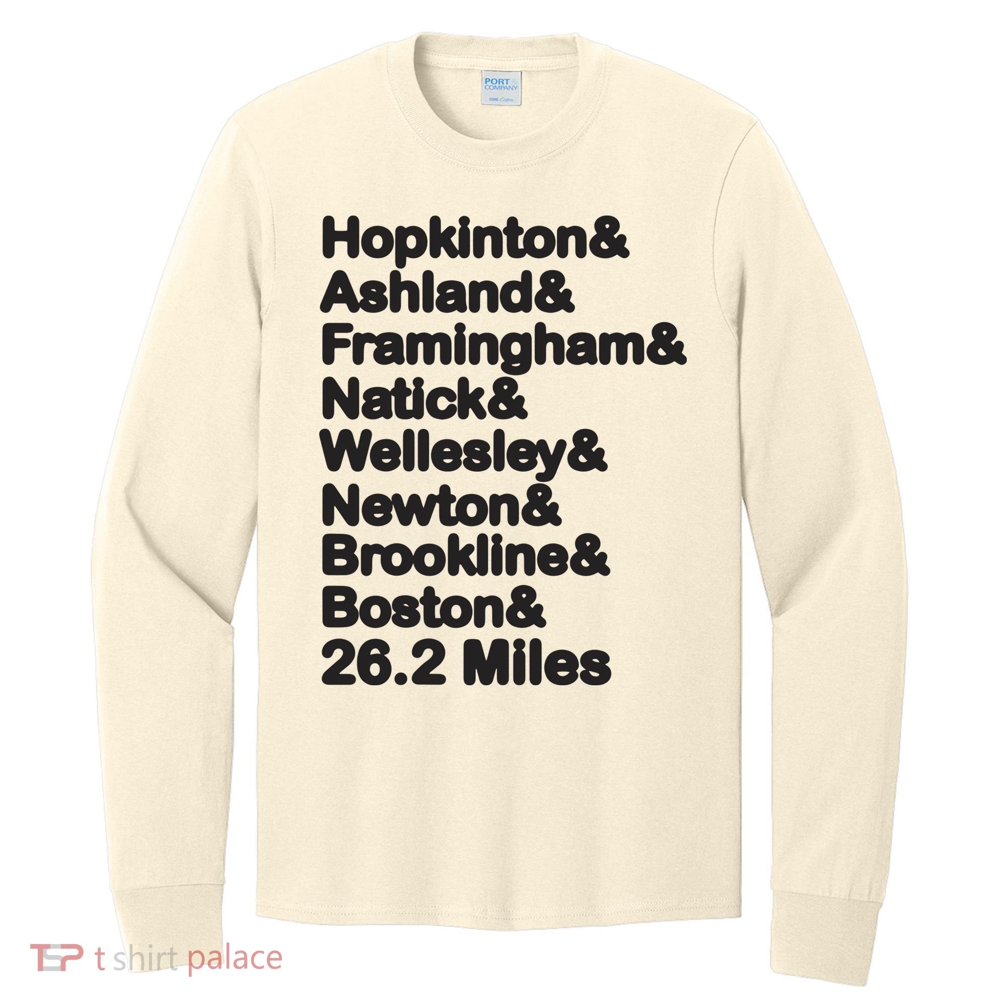 8 Boroughs Boston Running Marathon Running Long Sleeve Shirt