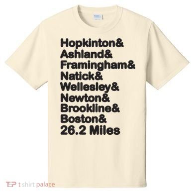 8 Boroughs Boston Running Marathon Running T-Shirt