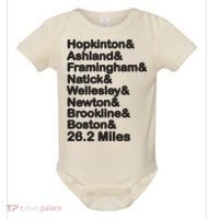 8 Boroughs Boston Running Marathon Running Baby Bodysuit thumb 0
