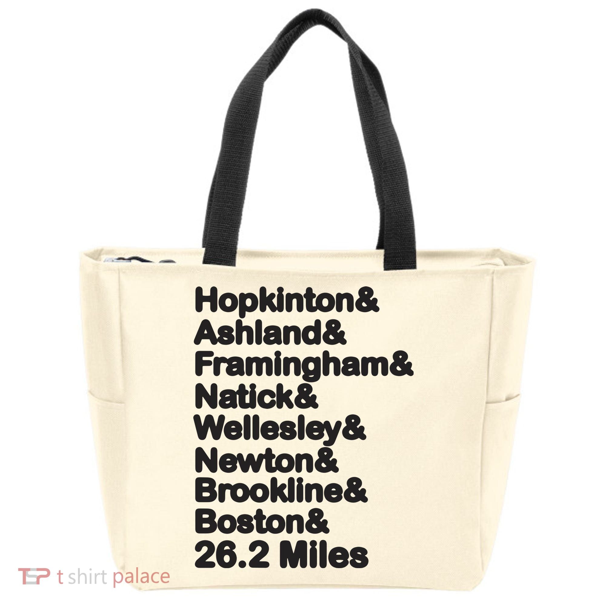 8 Boroughs Boston Running Marathon Running Tote Bag