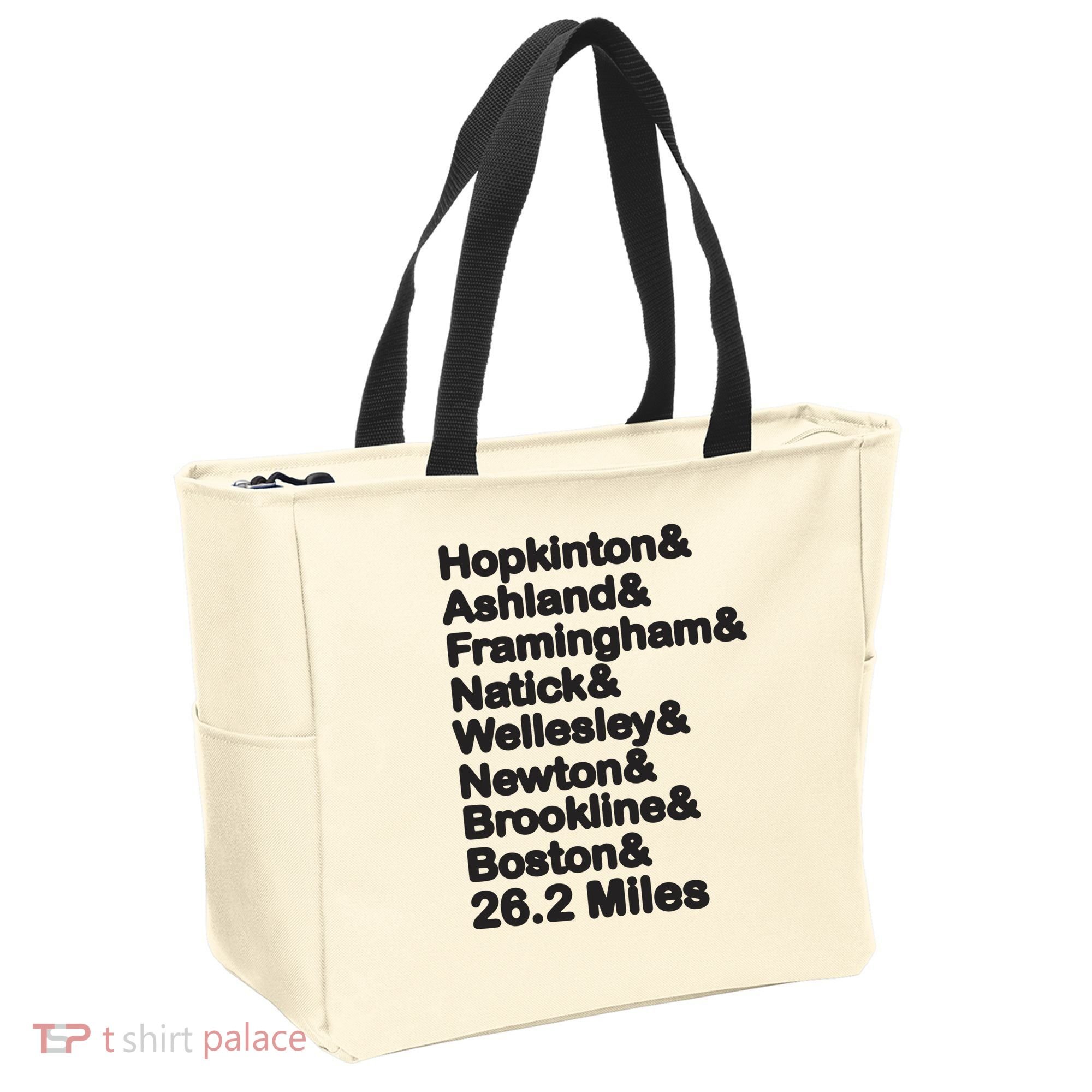 8 Boroughs Boston Running Marathon Running Tote Bag