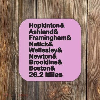 8 Boroughs Boston Running Marathon Running Coaster