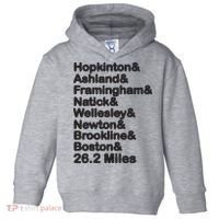 8 Boroughs Boston Running Marathon Running Toddler Hoodie thumb 0