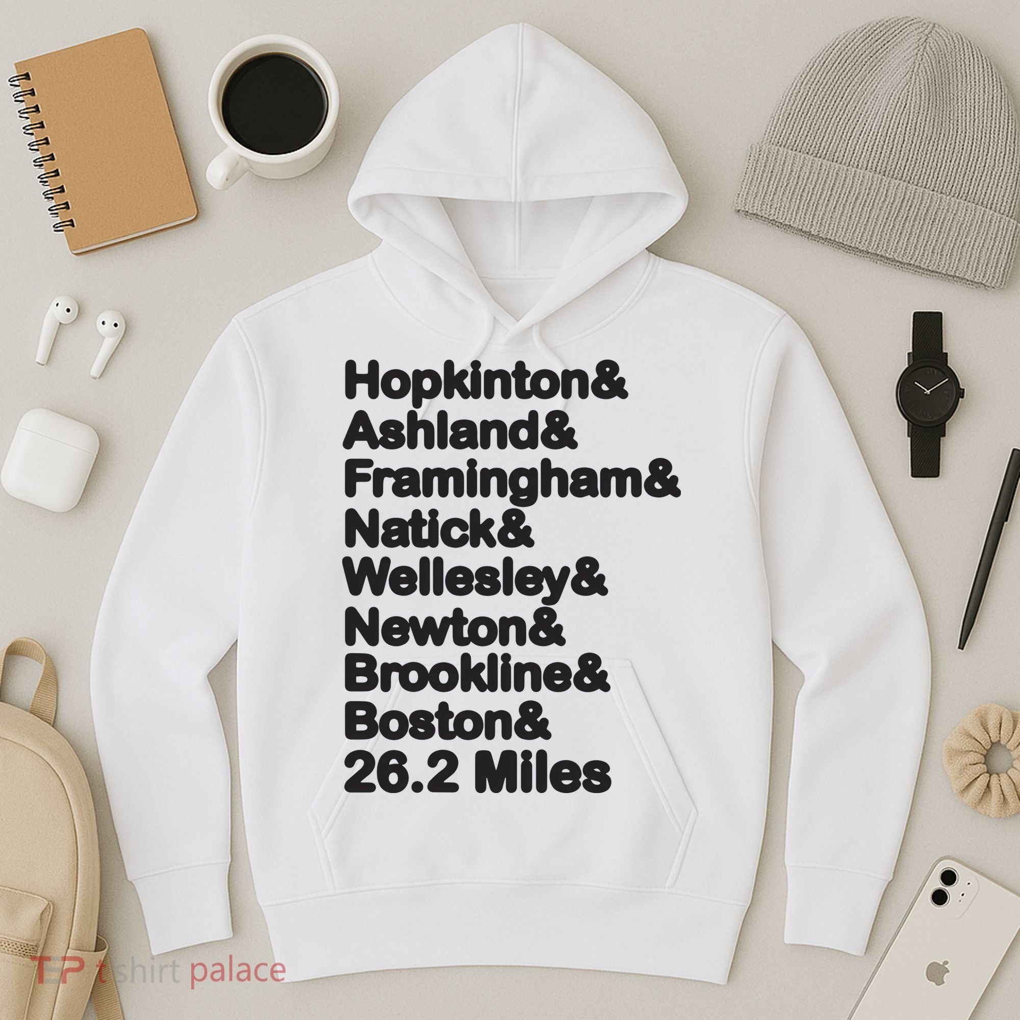 8 Boroughs Boston Running Marathon Running Hoodie