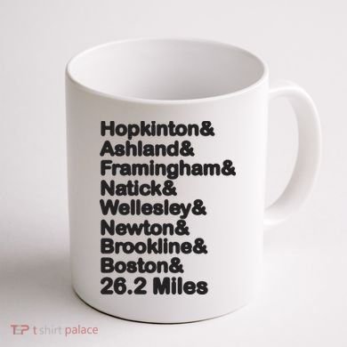 8 Boroughs Boston Running Marathon Running Coffee Mug back