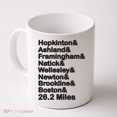 8 Boroughs Boston Running Marathon Running Coffee Mug
