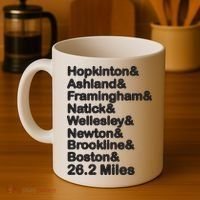 8 Boroughs Boston Running Marathon Running Coffee Mug thumb 4