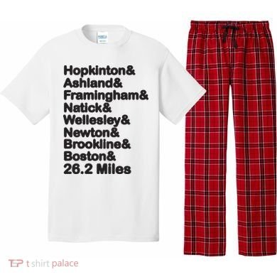 8 Boroughs Boston Running Marathon Running Pajama Set