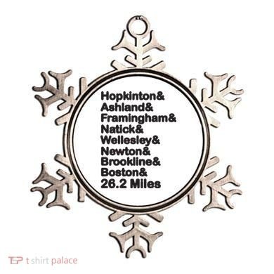 8 Boroughs Boston Running Marathon Running Ornament