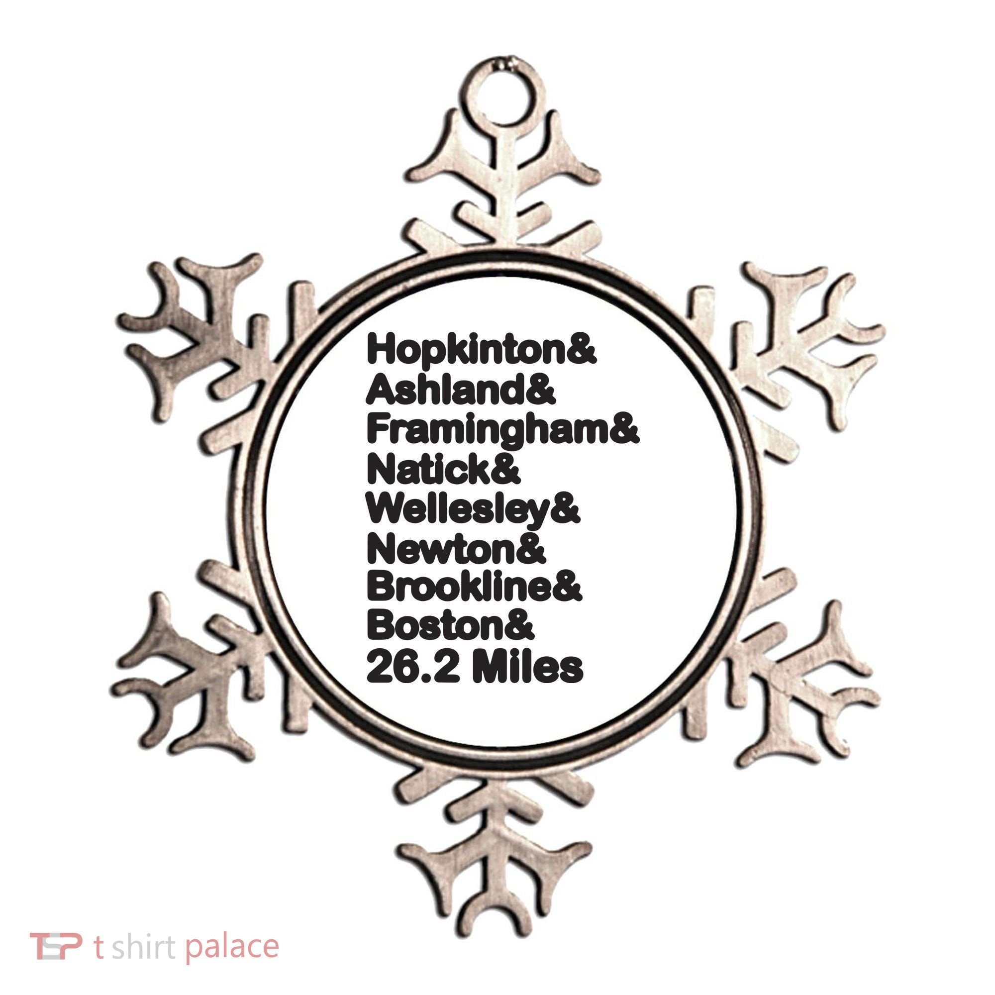 8 Boroughs Boston Running Marathon Running Ornament