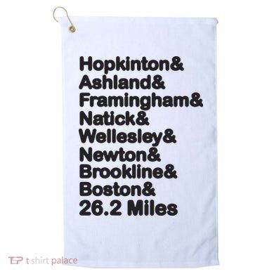 8 Boroughs Boston Running Marathon Running Golf Towel